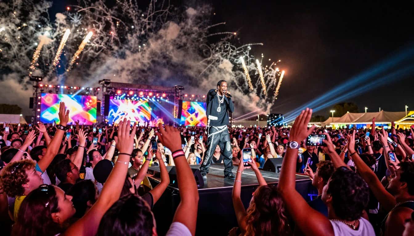 Travis Scott's Festival Performances Continue to Draw Huge Crowds